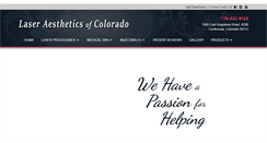 Desktop Screenshot of laseraestheticsofcolorado.com