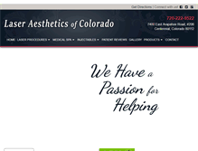 Tablet Screenshot of laseraestheticsofcolorado.com